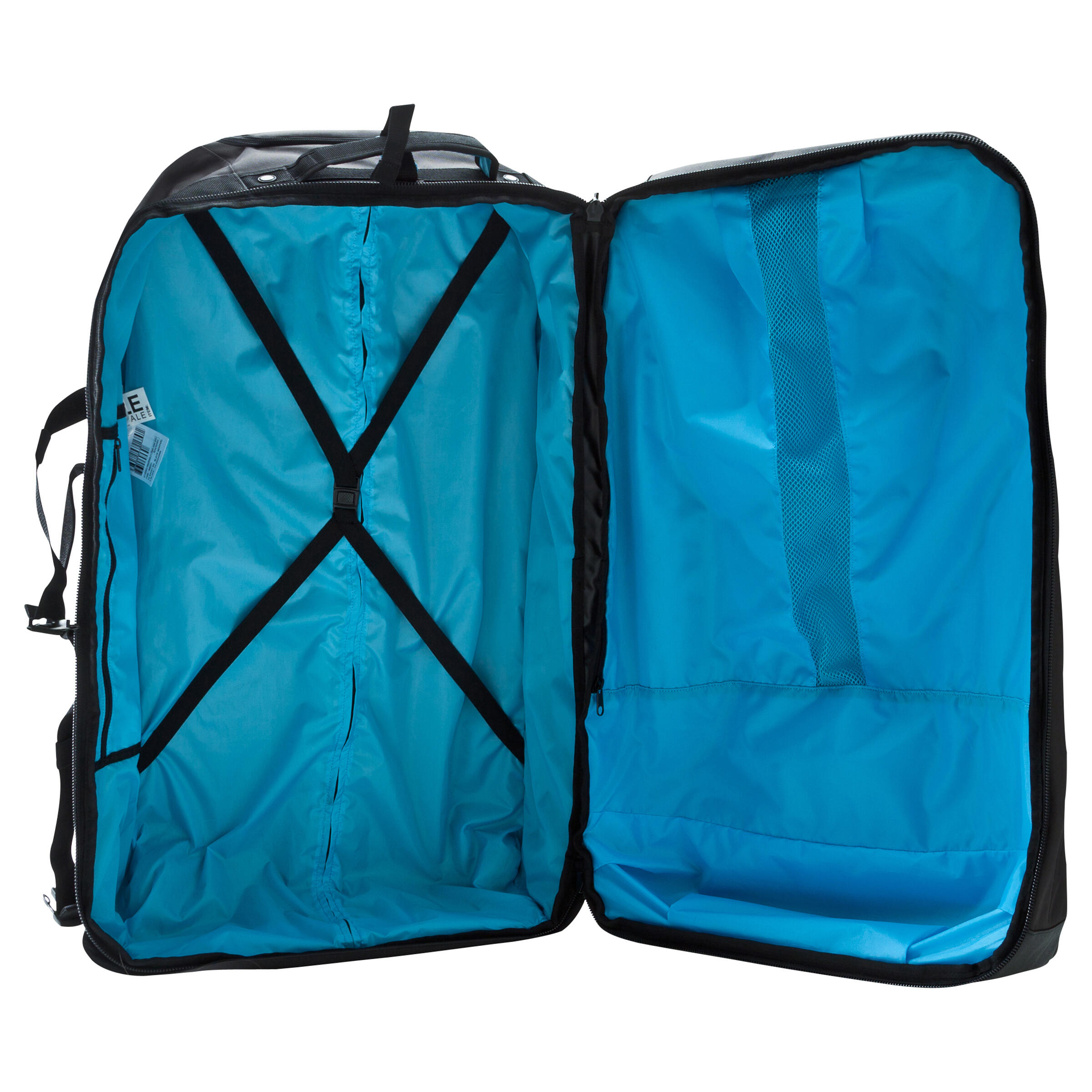 Sport 90L wheeled suitcase/backpack - black/blue NEWFEEL | Decathlon