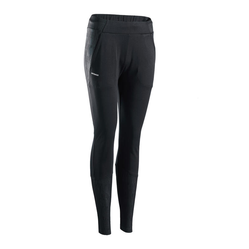 Pantalón de tenis térmico mujer dry Artengo TH 500 negro