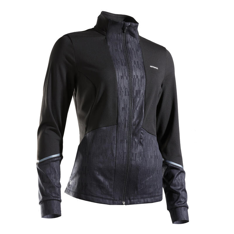 Women's Dry Thermal Tennis Jacket TH500 - Black