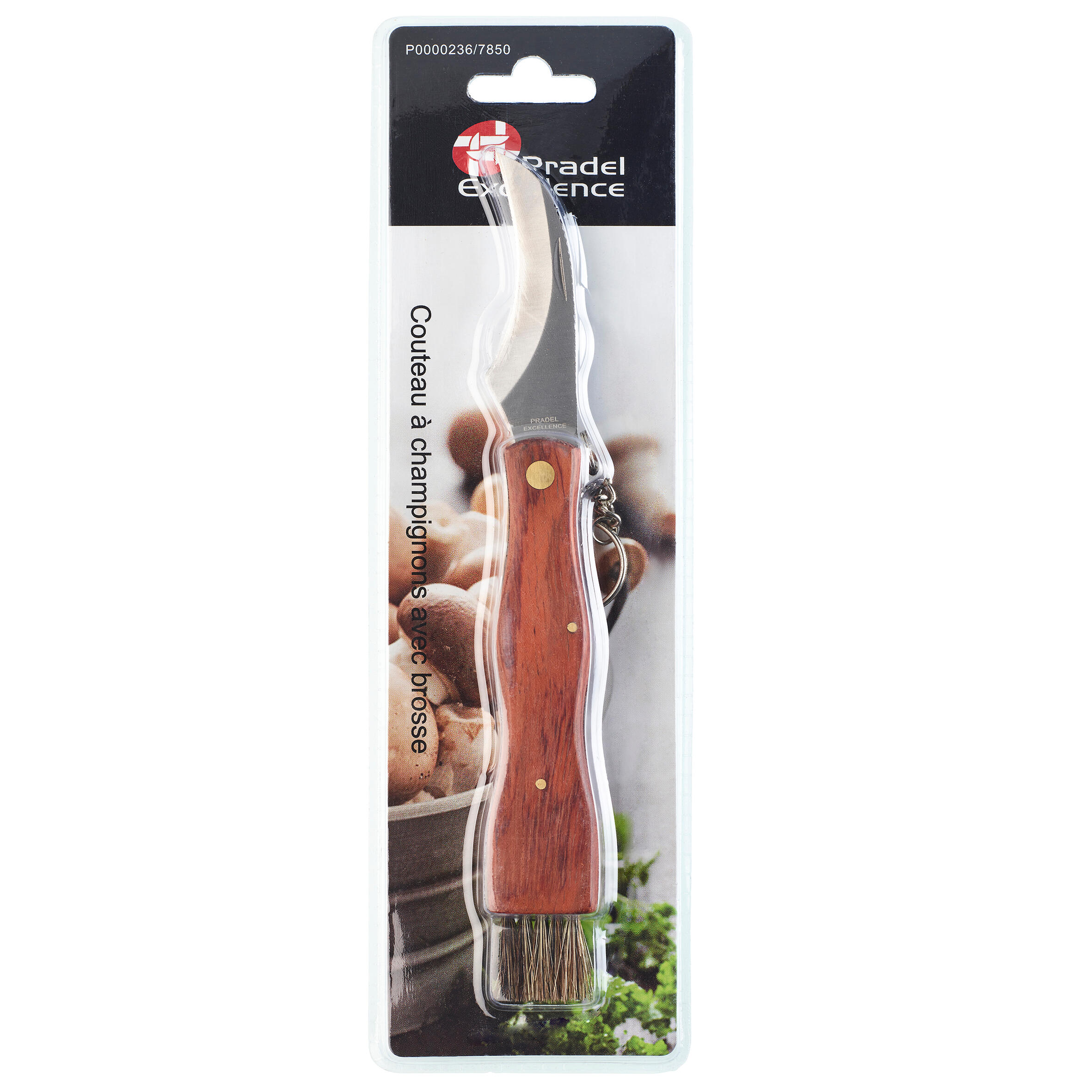 Coltello pieghevole per funghi 7 cm inox Pradel