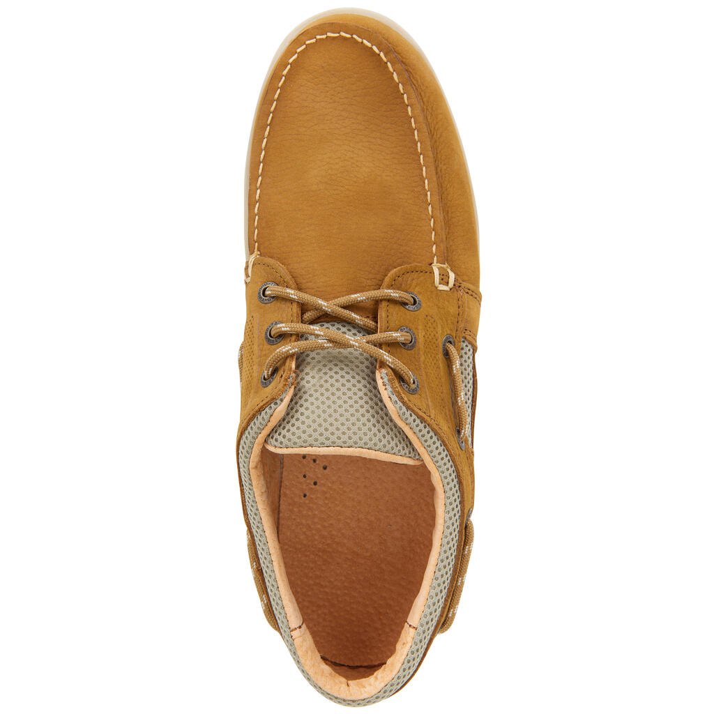 Chaussures bateau cuir homme CLIPPER Gris