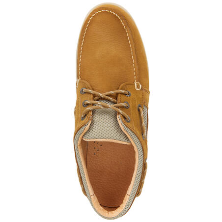 Men's Leather Boat Shoes CLIPPER - Brown