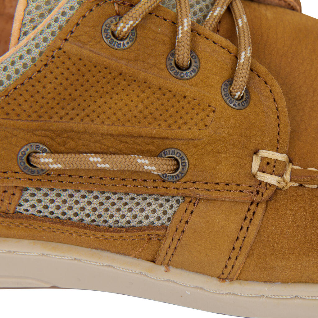 Chaussures bateau cuir homme CLIPPER Gris