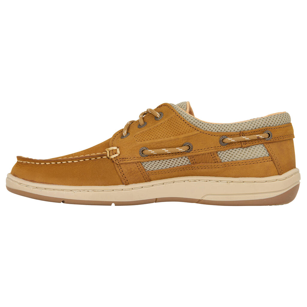 Chaussures bateau cuir homme CLIPPER Gris