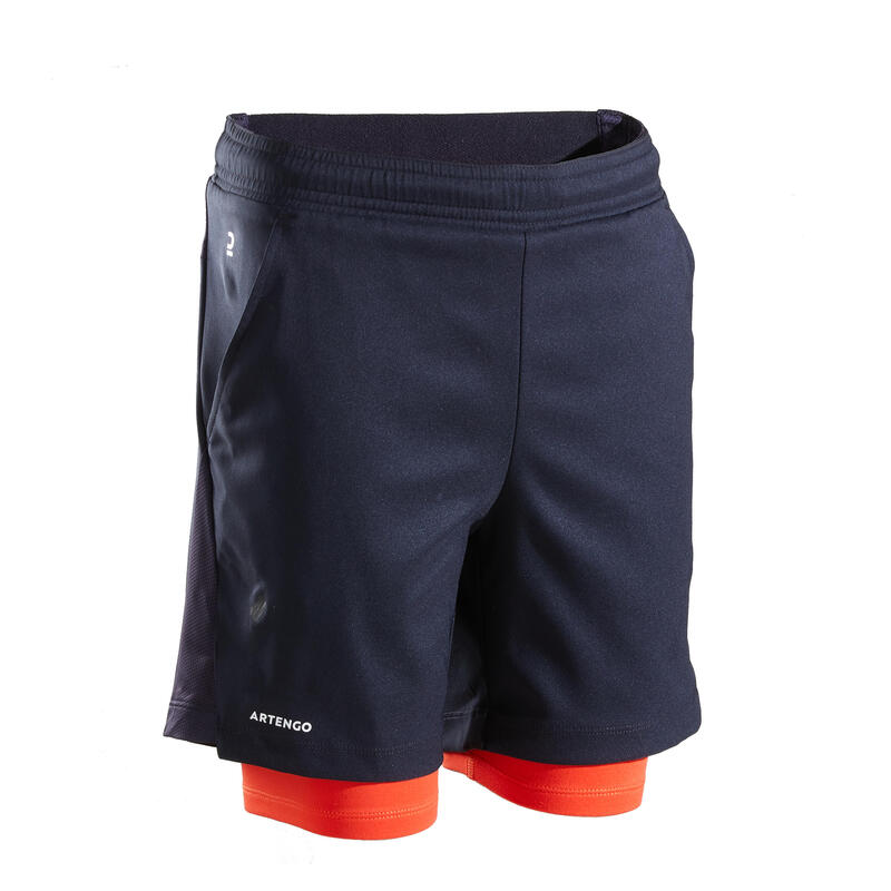 Boys' Thermal Shorts 500 - Black/Red