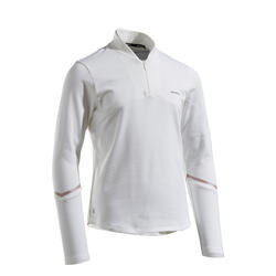 TEE SHIRT DE TENNIS THERMIQUE FILLE BLANC CASSE
