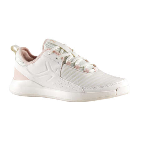 CHAUSSURES DE TENNIS FEMME ARTENGO TS 130 OFF WHITE ROSE