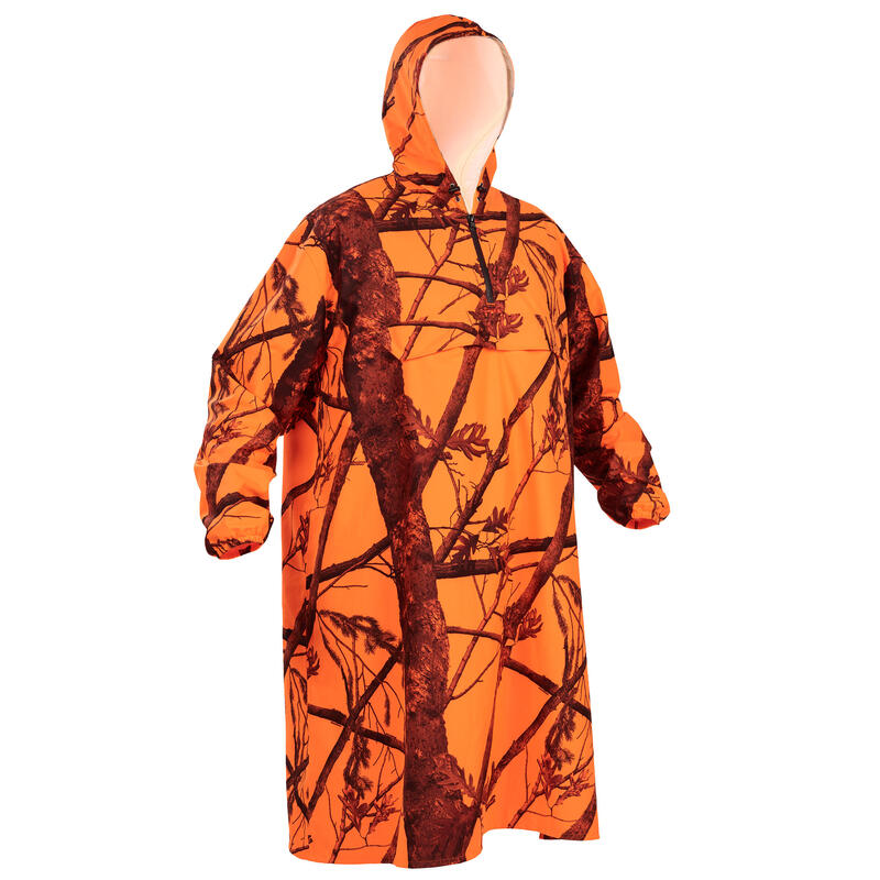Poncho hombre treeland t426 imperméable - naranja camuflaje