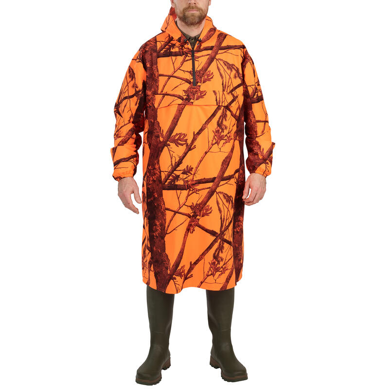 PONCHO CHASSE IMPERMEABLE SILENCIEUX CAMOUFLAGE FLUO 500