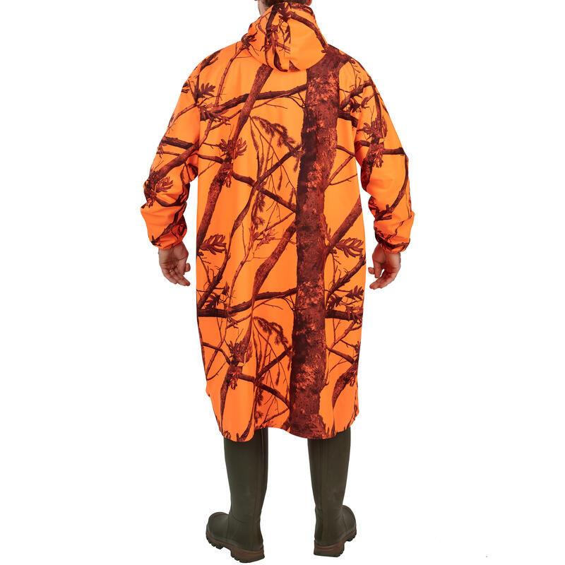 PONCHO CHASSE IMPERMEABLE SILENCIEUX CAMOUFLAGE FLUO 500