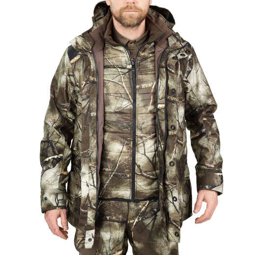 
      HUNTING JACKET WARM AND WATERPROOF 500 3 IN 1 TREEMETIC
  