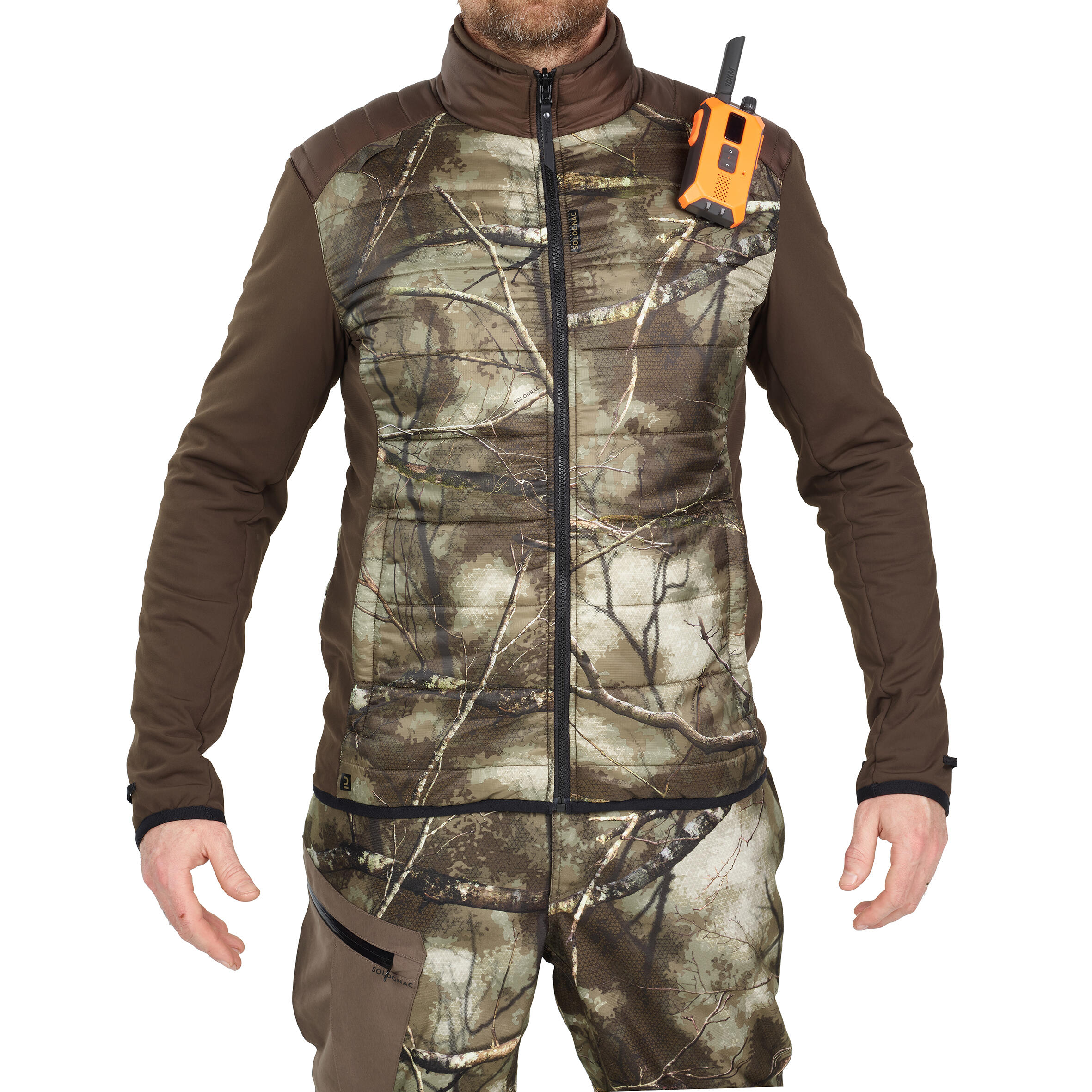 HUNTING JACKET WARM AND WATERPROOF 500 3 IN 1 TREEMETIC 2/17