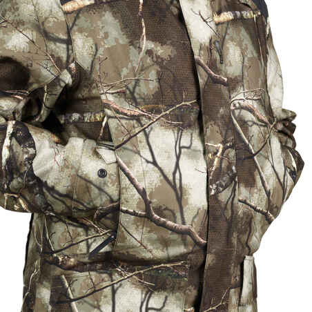 HUNTING JACKET WARM AND WATERPROOF 500 3 IN 1 TREEMETIC