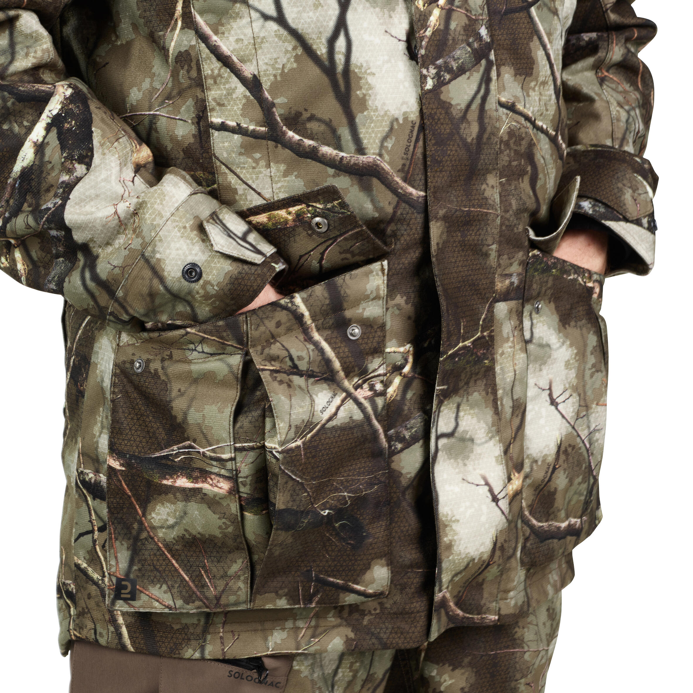Vestes Homme  Solognac VESTE DE CHASSE IMPER 3 EN 1 CAMO TREEMETIC 500.  Camouflage — Dufur