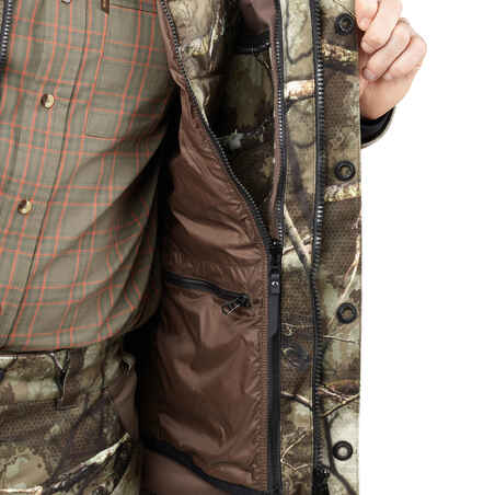 HUNTING JACKET WARM AND WATERPROOF 500 3 IN 1 TREEMETIC