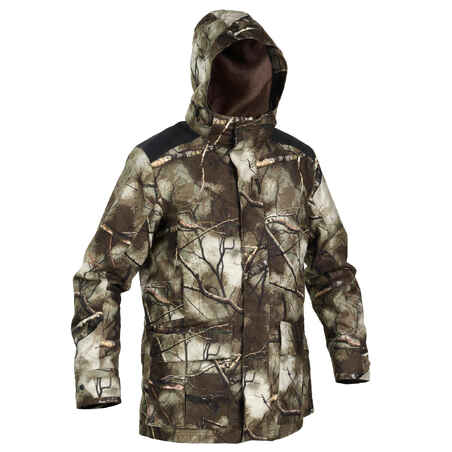 HUNTING JACKET WARM AND WATERPROOF 500 3 IN 1 TREEMETIC