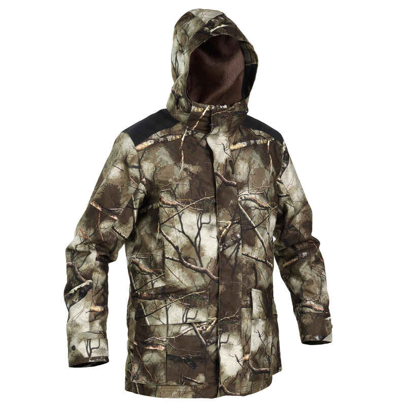 HUNTING JACKET WARM AND WATERPROOF 500 3 IN 1 TREEMETIC