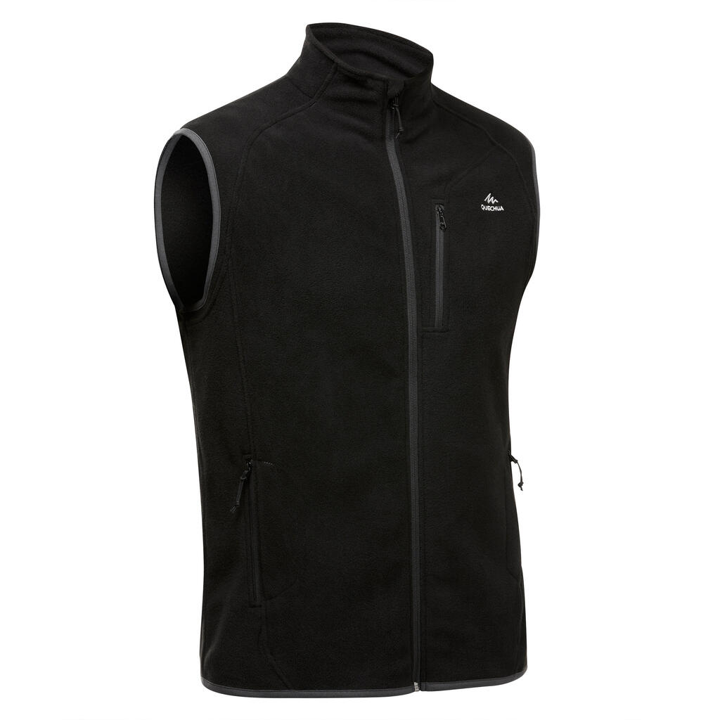 Chaleco polar de senderismo para Hombre Quechua MH120 negro