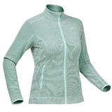 Women Hiking Fleece Full-Zip MH120 Mint