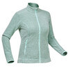 Women Hiking Fleece Full-Zip MH120 Mint