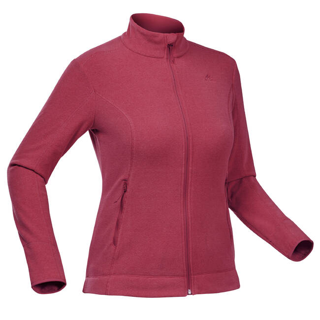 Buy Women's Hiking Fleece Jacket - Dark Pink Online