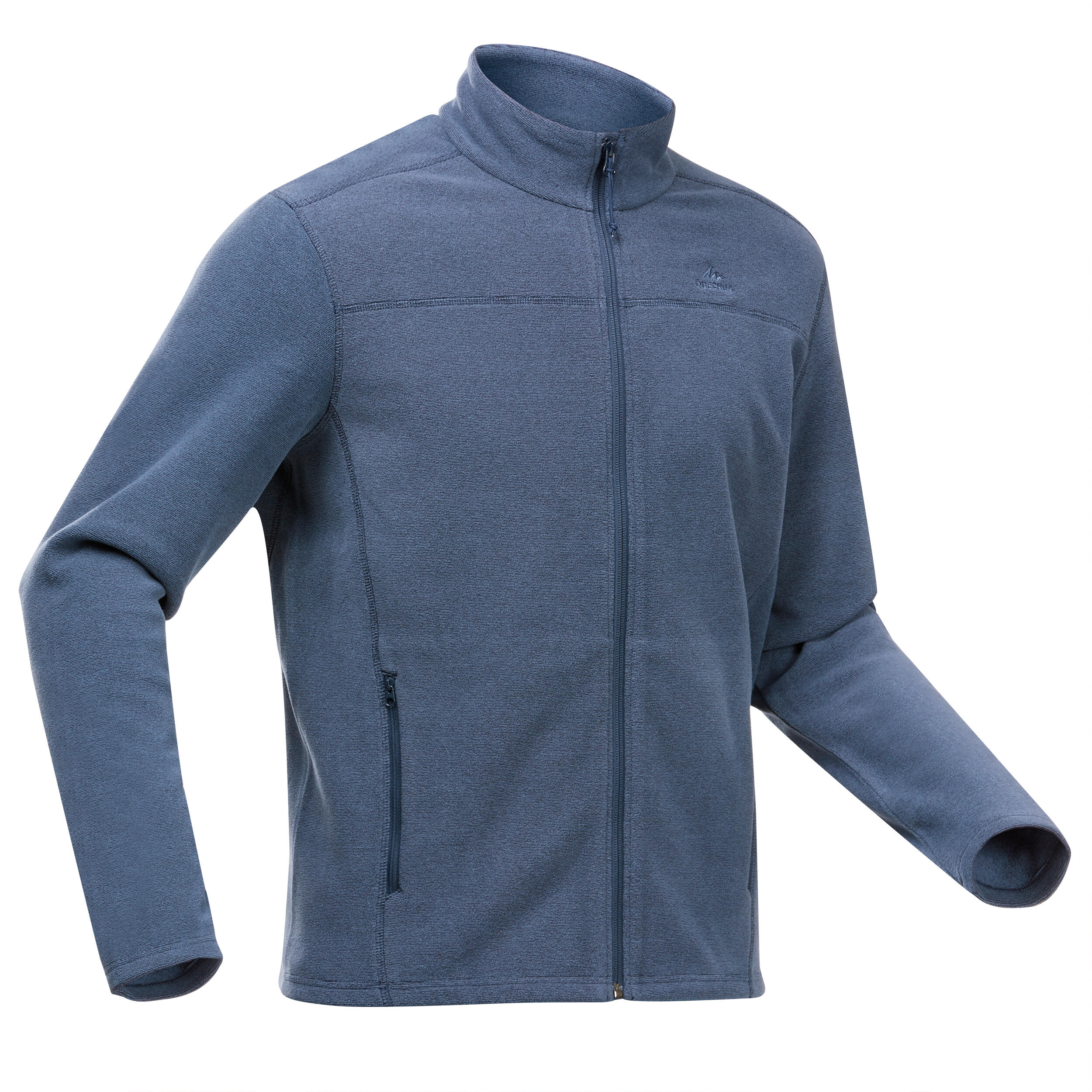 MH 120 Hiking Fleece Jacket - Men - Navy blue, Whale grey