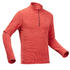 Men hiking fleece half-zip mh100 red