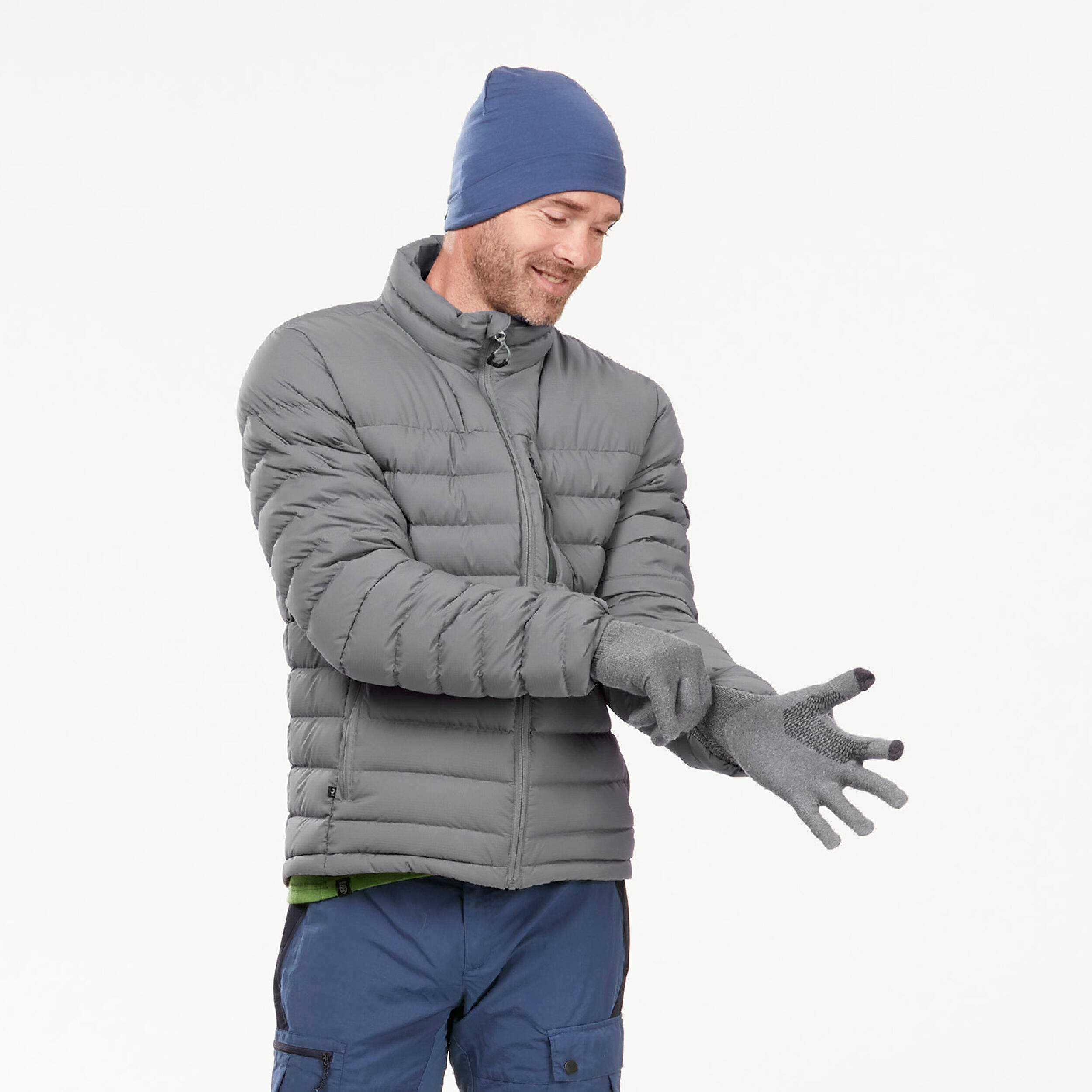 Adult Mountain Trekking Seamless Liner Gloves  Trek 500 - grey -  5