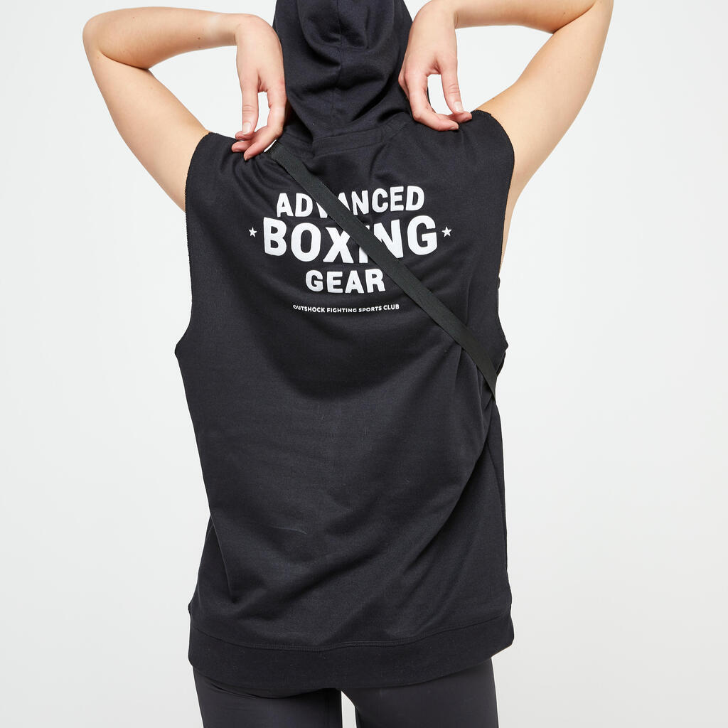 Boxing Tank Top Hoodie - Black