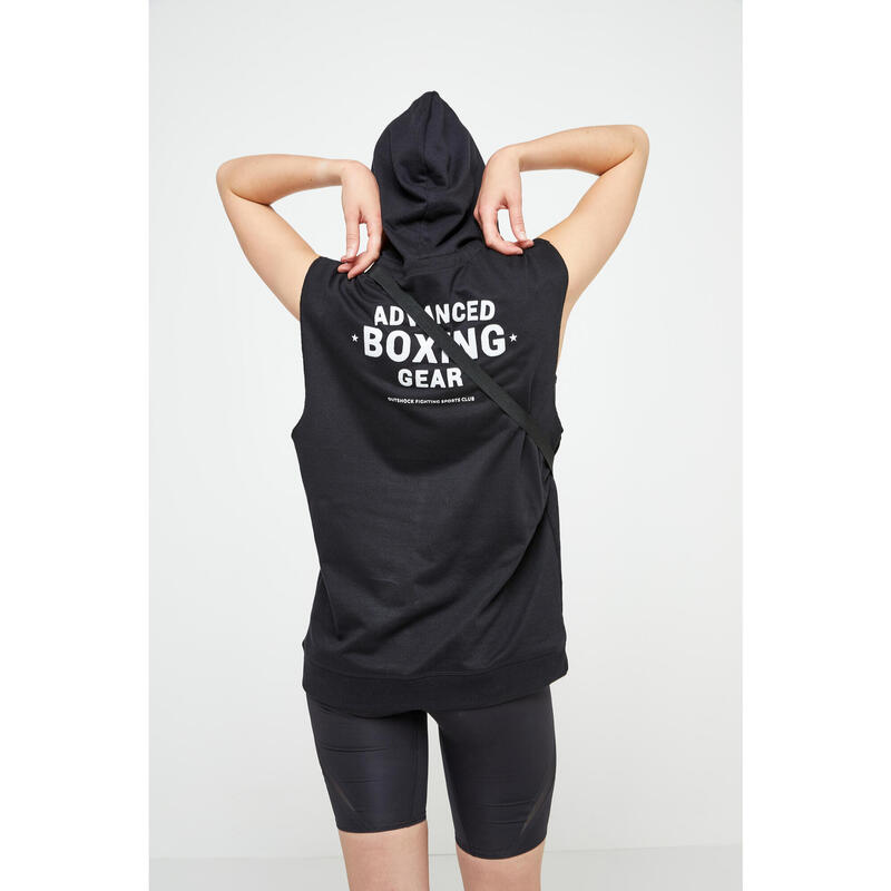 Boxing Tank Top Hoodie - Black