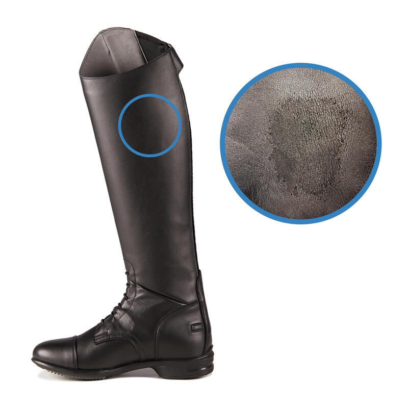 Bottes cuir équitation adulte 900 JUMP SECOND CHOIX L noir