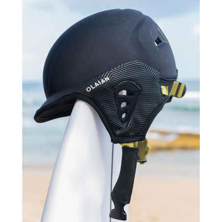 Helmet for surfing. black