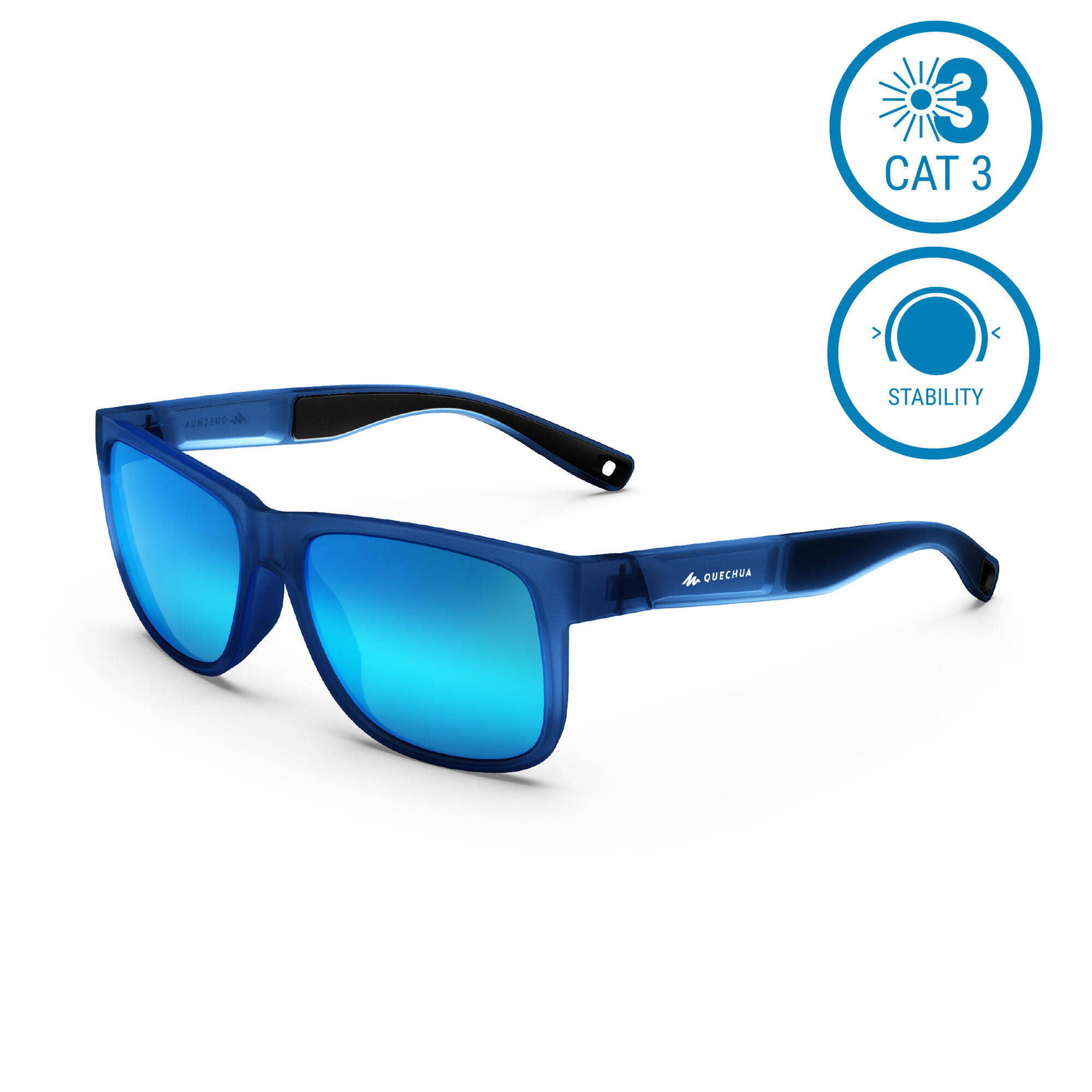Anti UV Cat 3 Impact Resistant Sunglasses for Hiking, MH140 - Denim Blue -  1