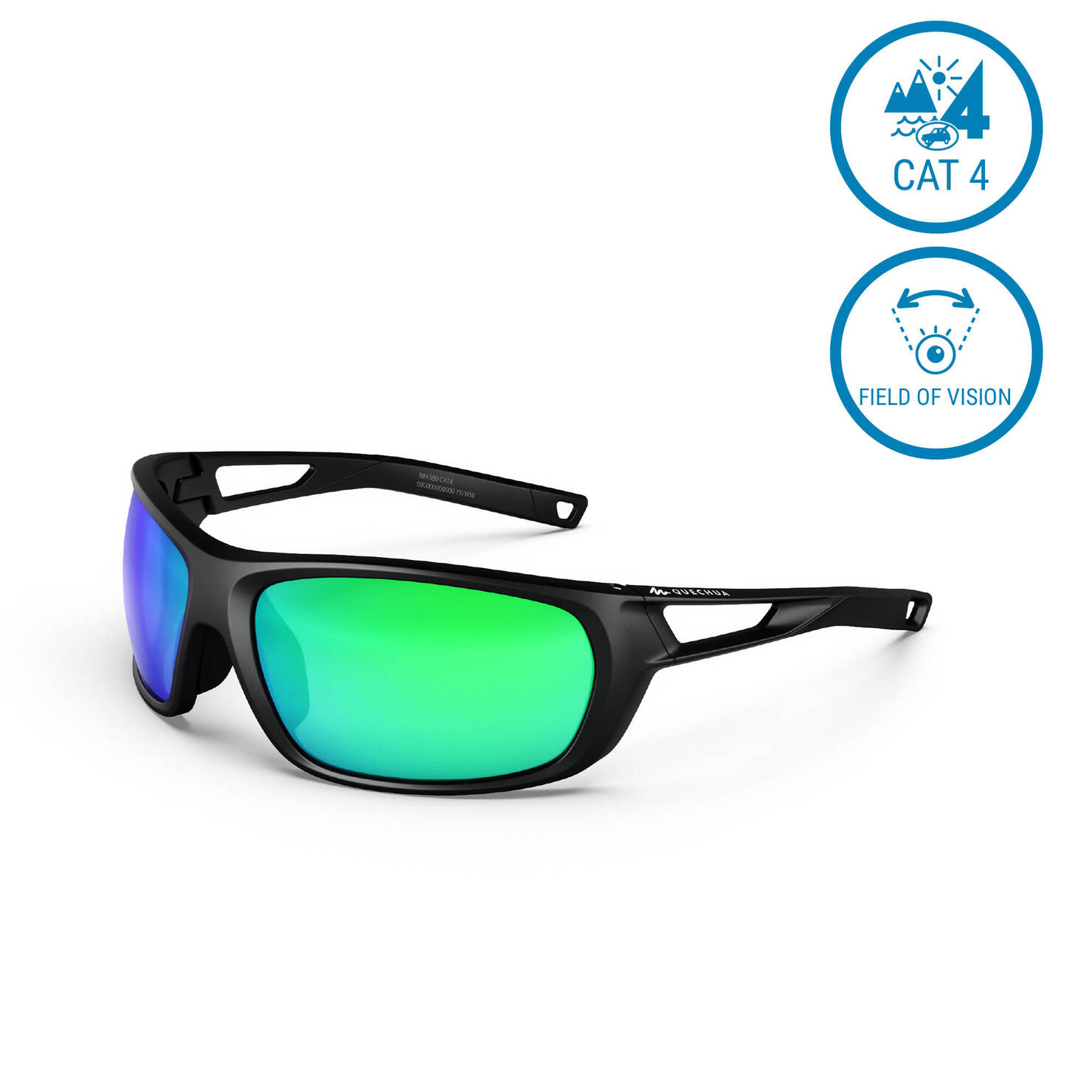 Adult hiking Sunglasses Cat 4 MH580 Green