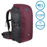 Travel Backpack 40 Liters TRAVEL 100 - Bordeaux