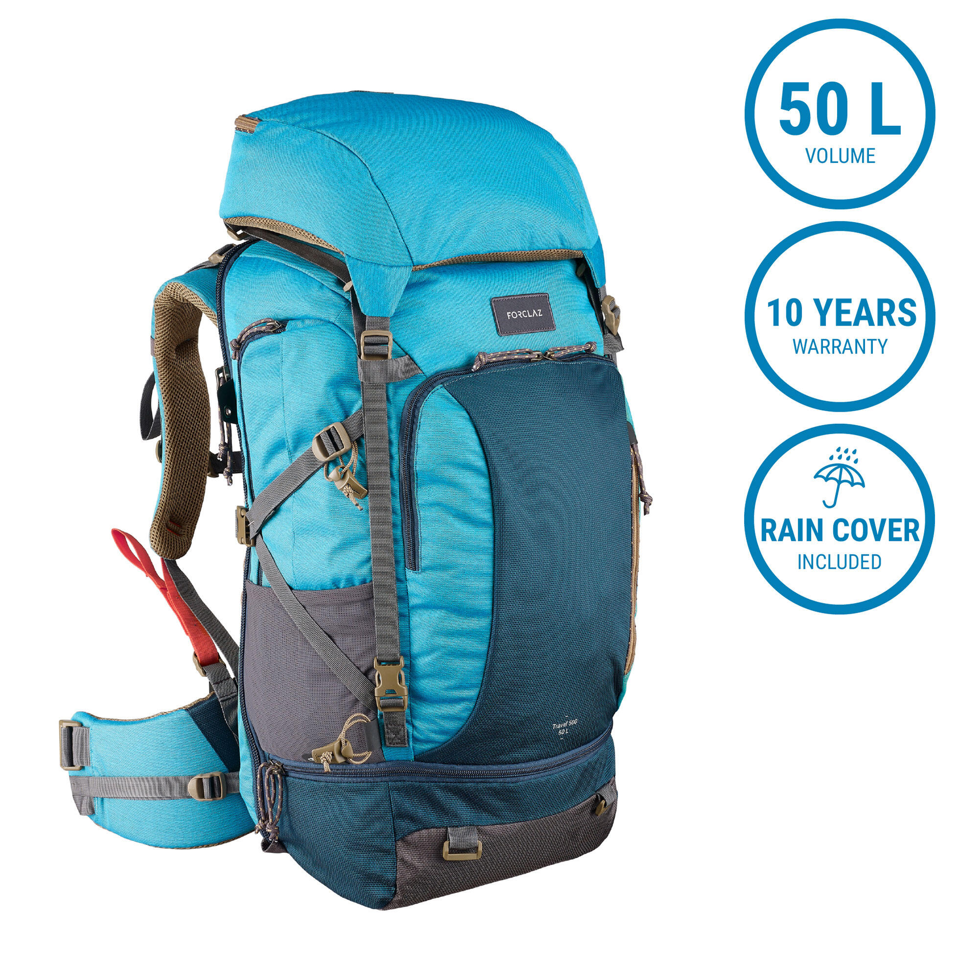 Women’s travel backpack 50L Travel 500
