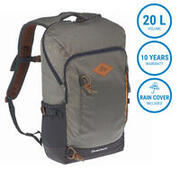 Hiking Bag 20 Litre (with Raincover) NH500 - Khaki Grey