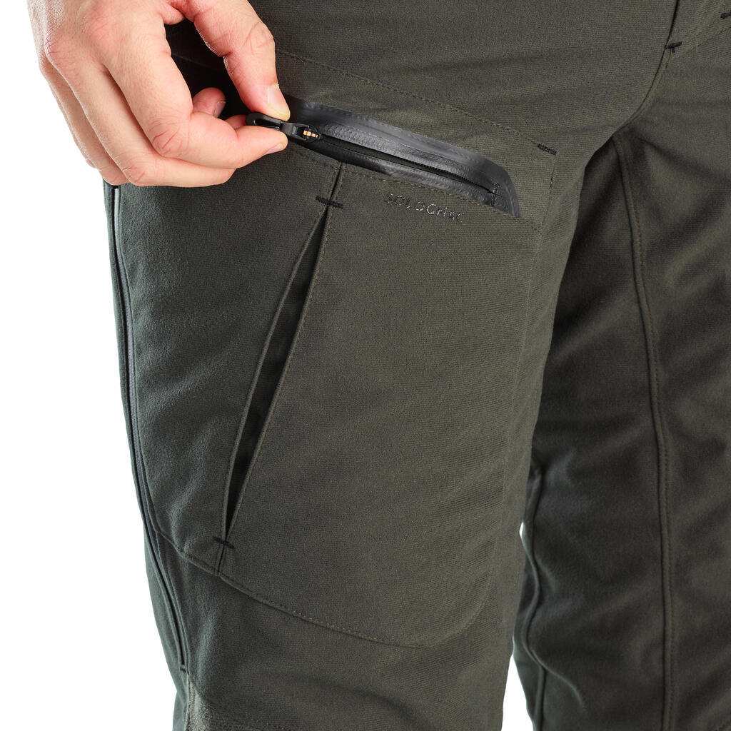 HUNTING WARM SILENT WATERPROOF TROUSERS 900 GREEN