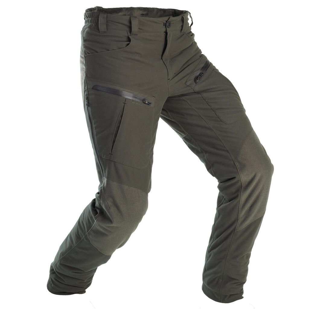 HUNTING WARM SILENT WATERPROOF TROUSERS 900 GREEN