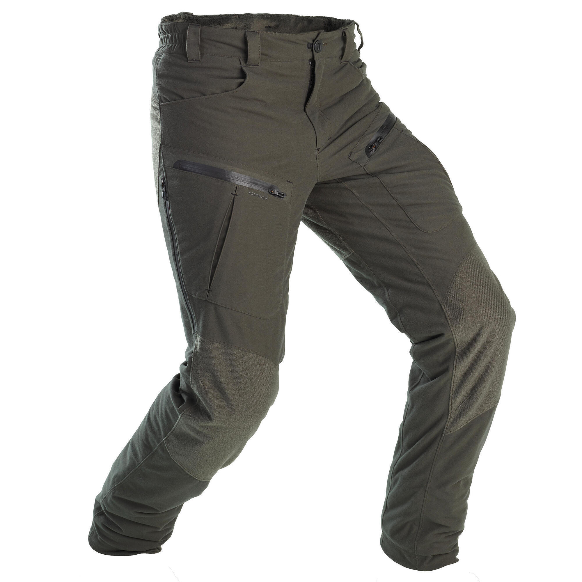 WARM WATERPROOF SILENT HUNTING PANTS GREEN 900