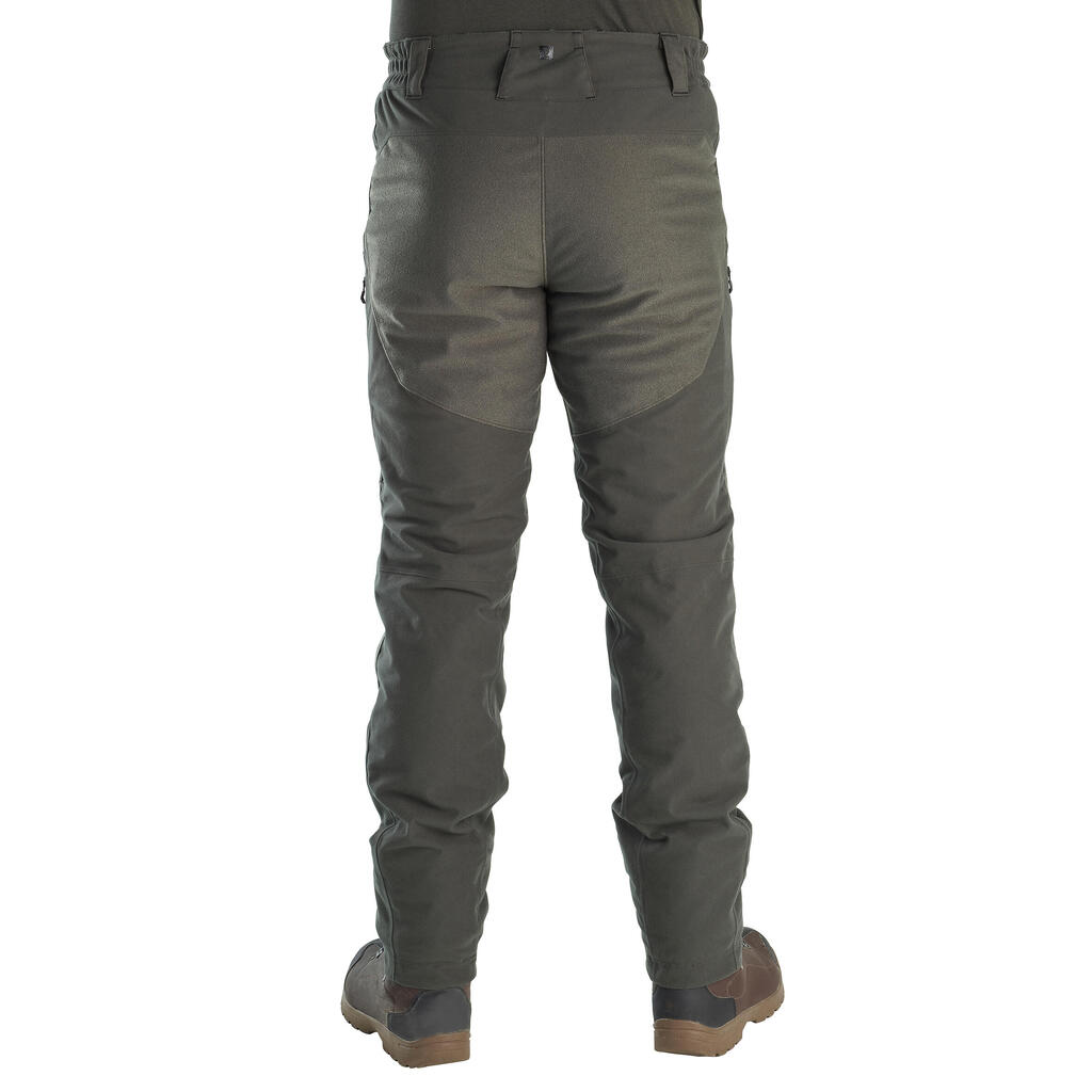 HUNTING WARM SILENT WATERPROOF TROUSERS 900 GREEN