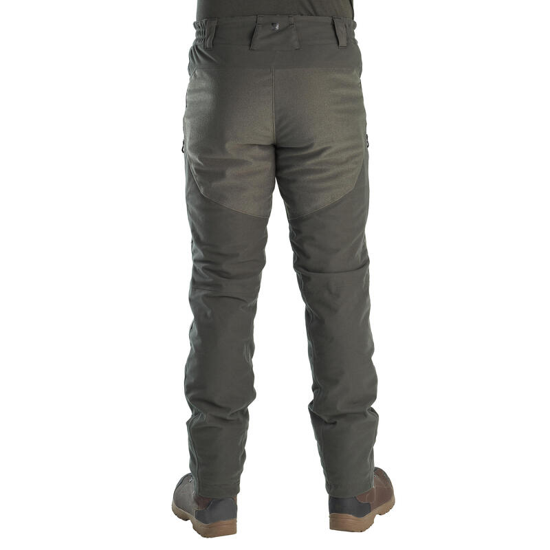 PANTALON CHASSE CHAUD IMPERMEABLE SILENCIEUX VERT 900