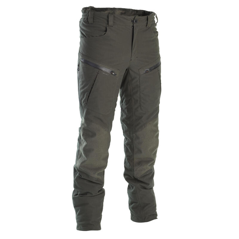 PANTALON CHASSE CHAUD IMPERMEABLE SILENCIEUX VERT 900