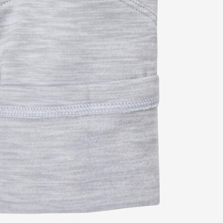 חליפת טרנינג סינתטית ומחממת להתעמלות דגם S500 לבנות - אפור מארל / ורוד 