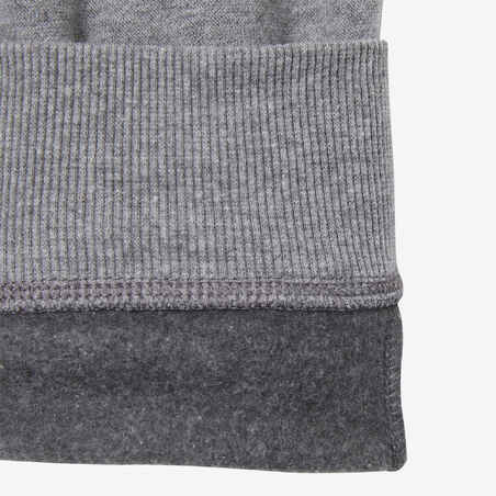 Girls' Warm Jogging Bottoms 500 - Mid Grey Marl