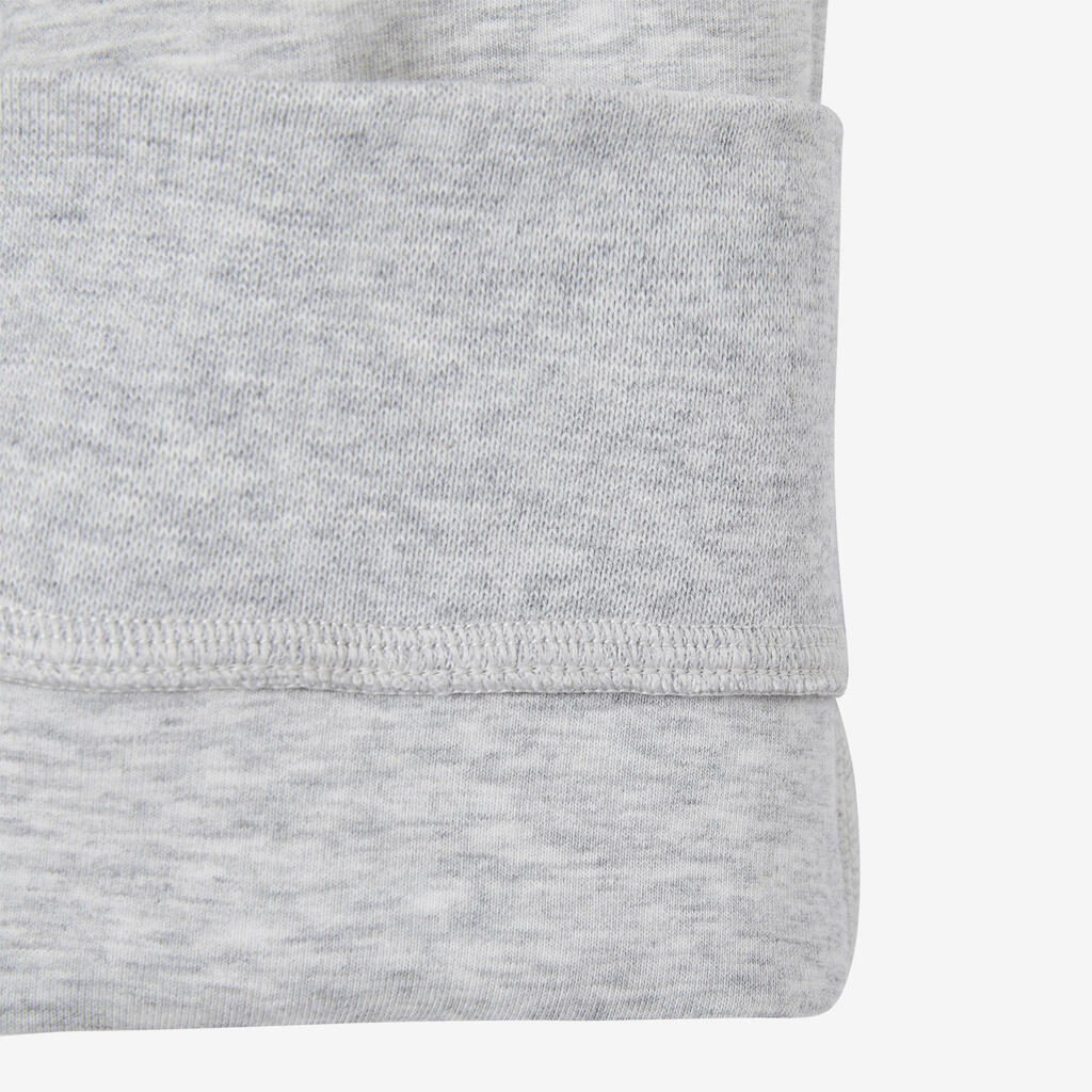 Pantalón cálido slim algodón transp 500 niños GIMNASIA INFANTIL gris bolsillos c
