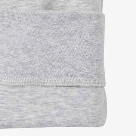 Kids' Breathable Cotton Jogging Bottoms 900 - Light Mottled Grey