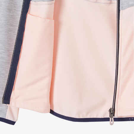 Kids' Breathable Tracksuit S500 - Grey/Pink