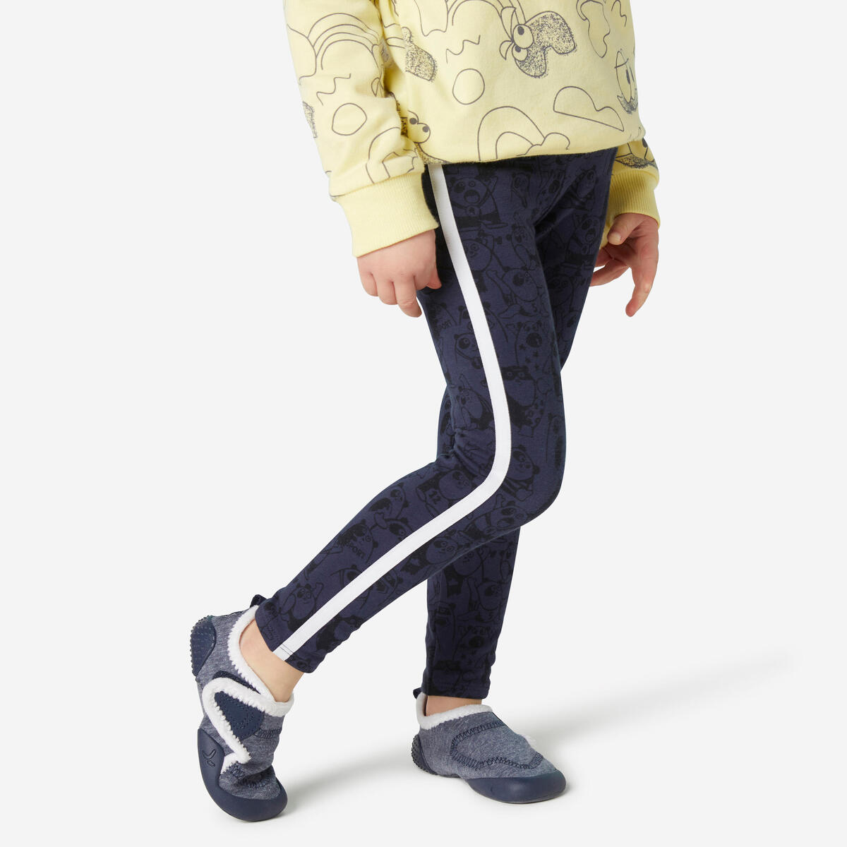Legging chaud enfant - 120  Bleu avec motifs