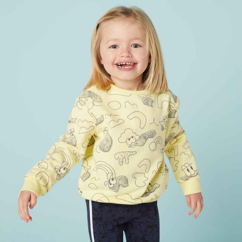 Sweatshirt Decat'oons Babyturnen gelb mit Print Sweatshirt Decat'oons Babyturnen gelb mit Print